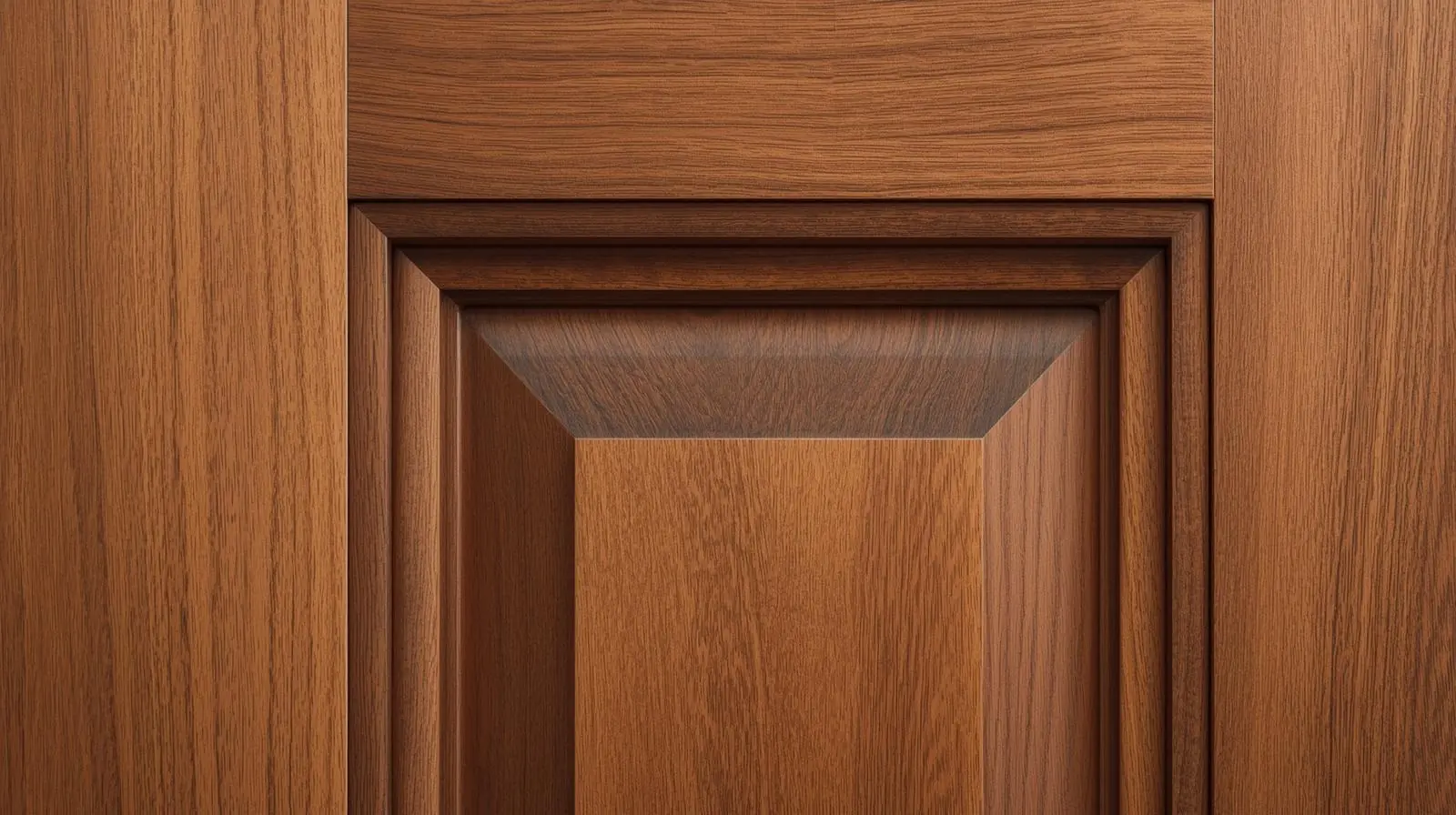 Solid-core wooden door with visible acoustic seals around the edges